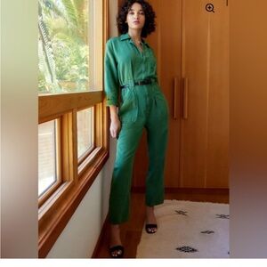 NWT Etica Kingsley Utility green jumpsuit Size XS
